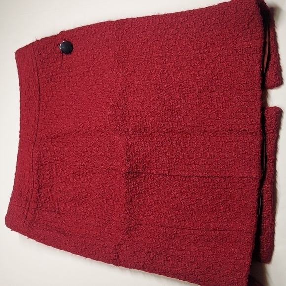 Banana Republic Merlot Wool Skirt Size 4 - Picture 6 of 11